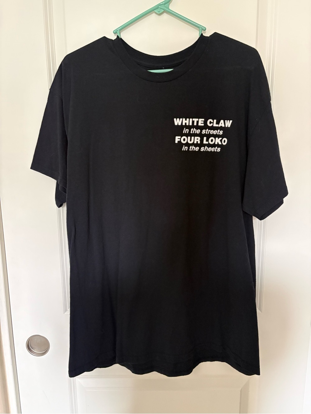 Assholes Live Forever Black Graphic Tee - White Claw / Four Loko Print